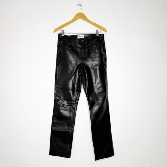AGOLDE Lyle Low Rise Slim Pants in Detox – Recycled Leather – Size 27 - Picture 3 of 8